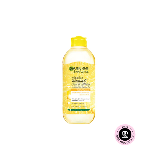 Garnier Vitamin C Micellar Water Facial Brightening Cleanser and Makeup Remover